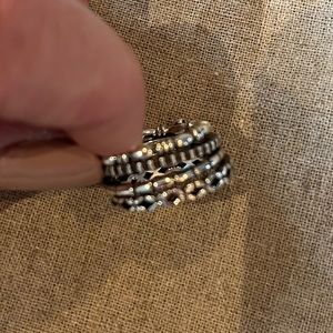 Sterling silver stacked rings size 6.5